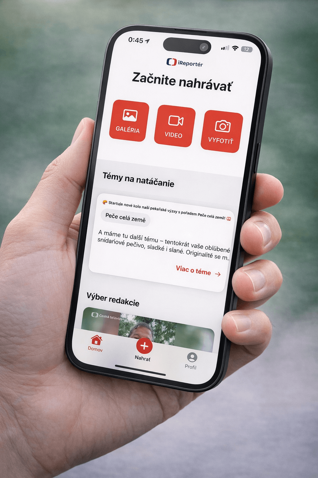 iReportér mobilná aplikácia